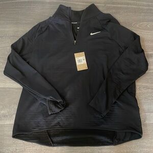 New $90 Nike therma FIT top womens XXL black stretch pull over zip